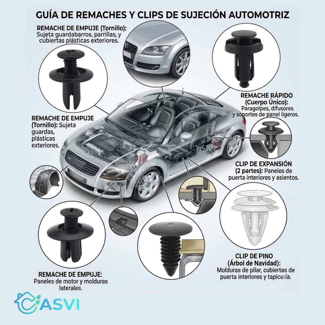 Kit remache para auto 240 Pcs