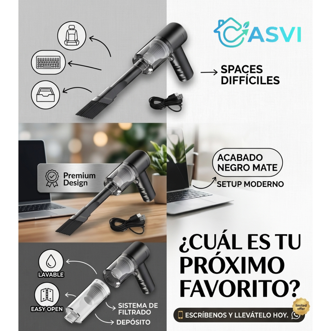 Aspiradora de mano 3 en 1