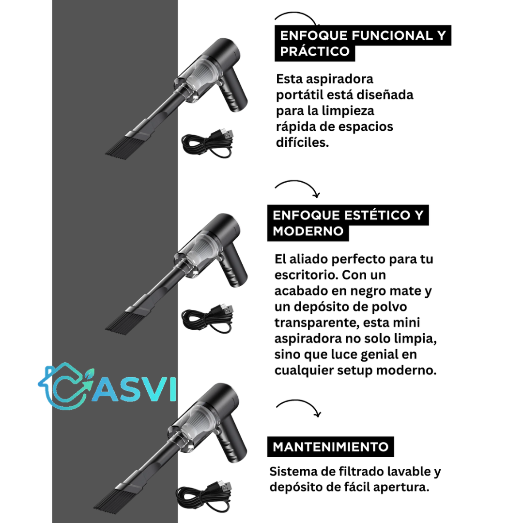 Aspiradora de mano 3 en 1